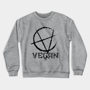 Vegan AF Anarchy Style  Symbol Style T-shirt Crewneck Sweatshirt